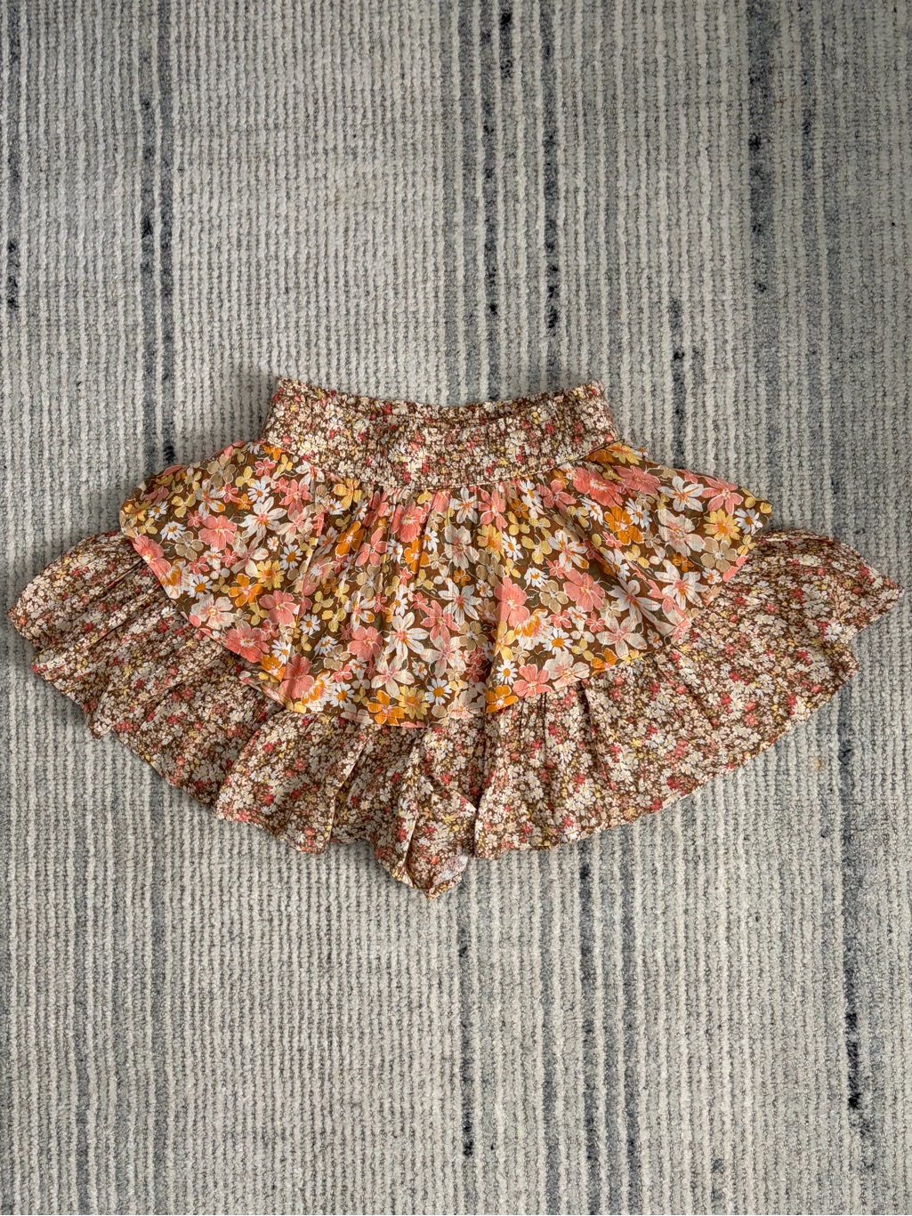 American Eagle Floral Ruffle Mini Skort Size Xs